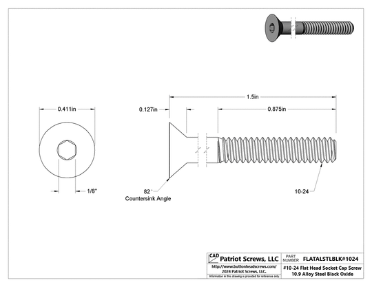 Flat Head Cap Screws - Durable & Reliable | Patriot Screws