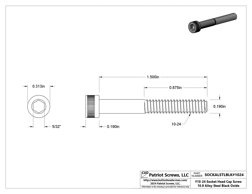 Socket Head Cap Screws - High Quality | Patriot Screws