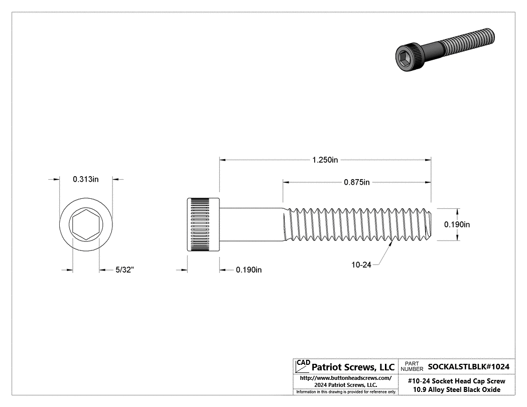 Socket Head Cap Screws - High Quality | Patriot Screws