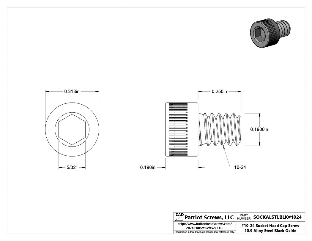 Socket Head Cap Screws - High Quality | Patriot Screws