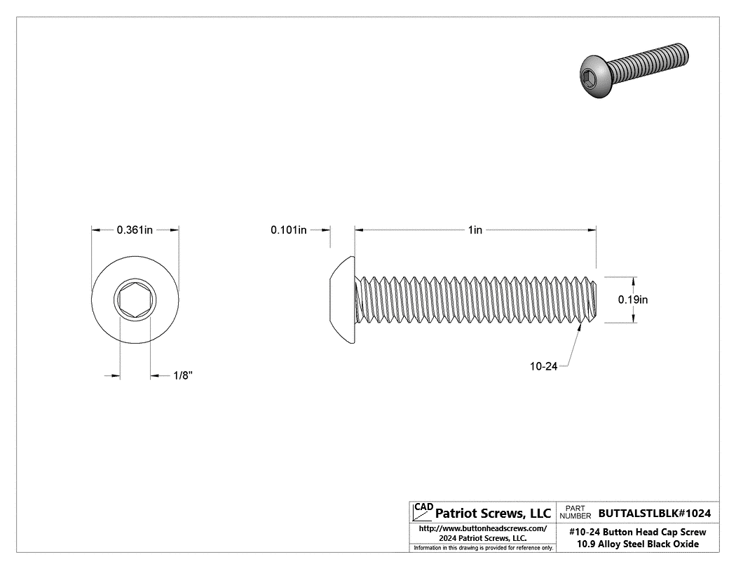 High-Quality Button Head Cap Screws – Patriot Screws