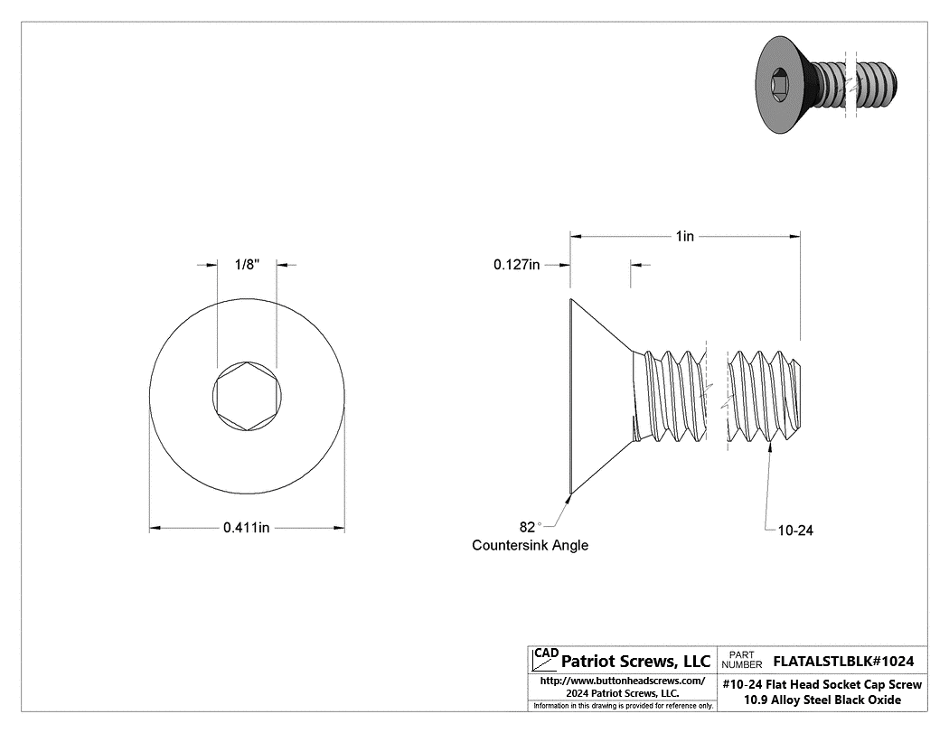 Flat Head Cap Screws - Durable & Reliable | Patriot Screws