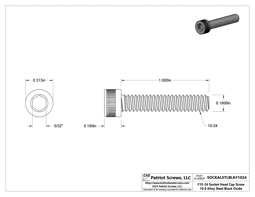 Socket Head Cap Screws - High Quality | Patriot Screws