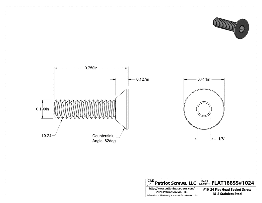 Flat Head Cap Screws - Durable & Reliable | Patriot Screws