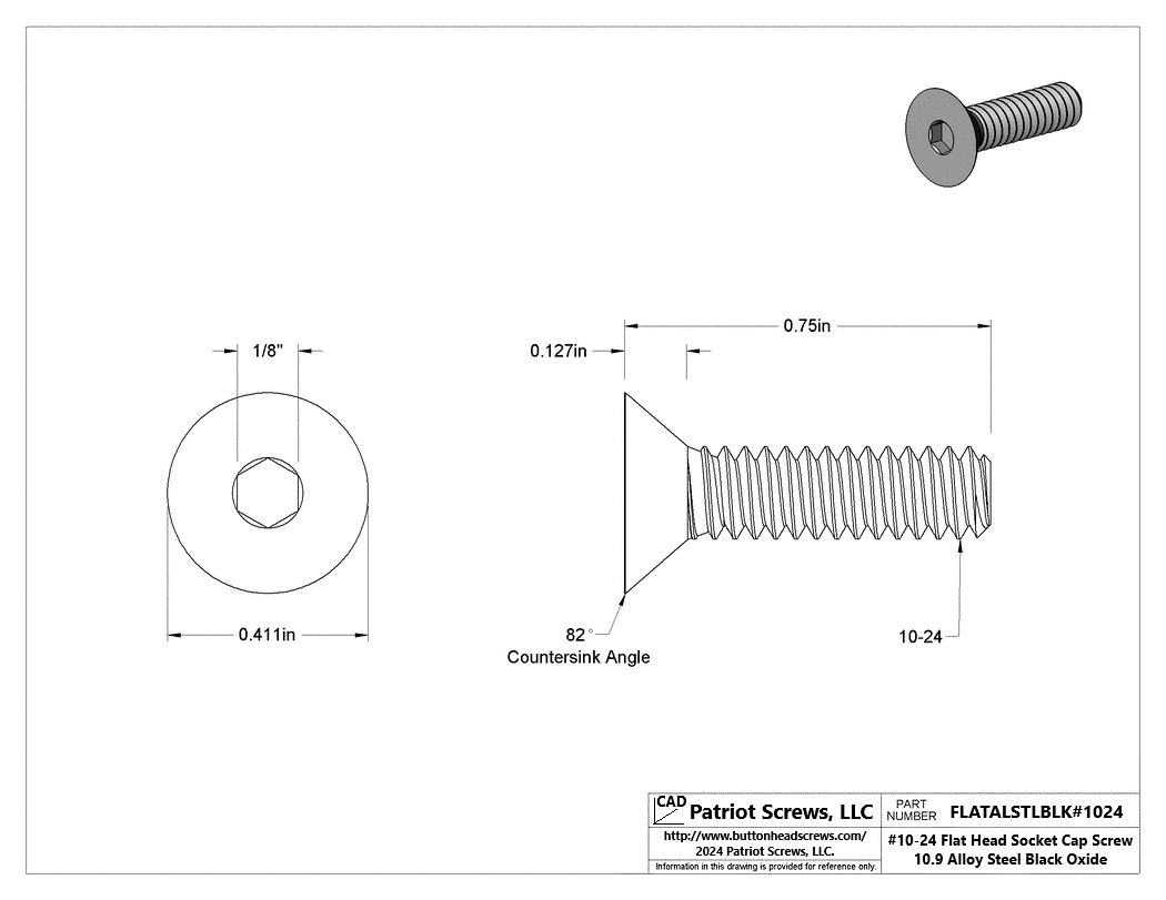 Flat Head Cap Screws - Durable & Reliable | Patriot Screws