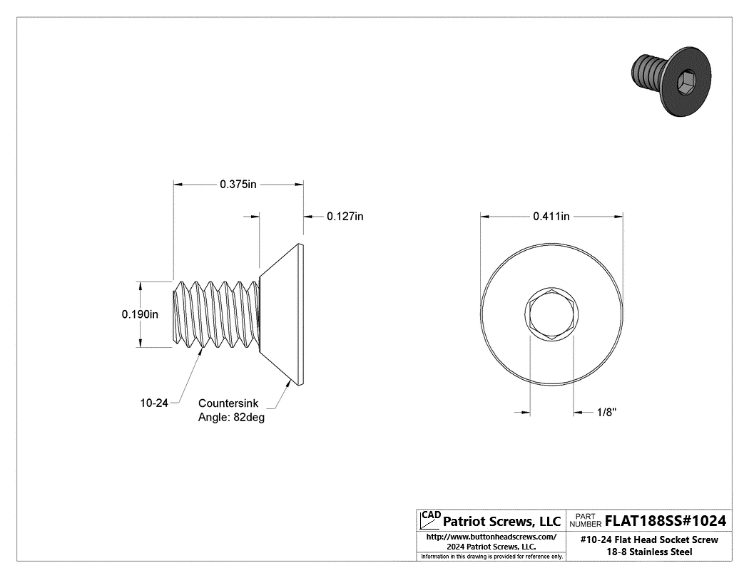 Flat Head Cap Screws - Durable & Reliable | Patriot Screws