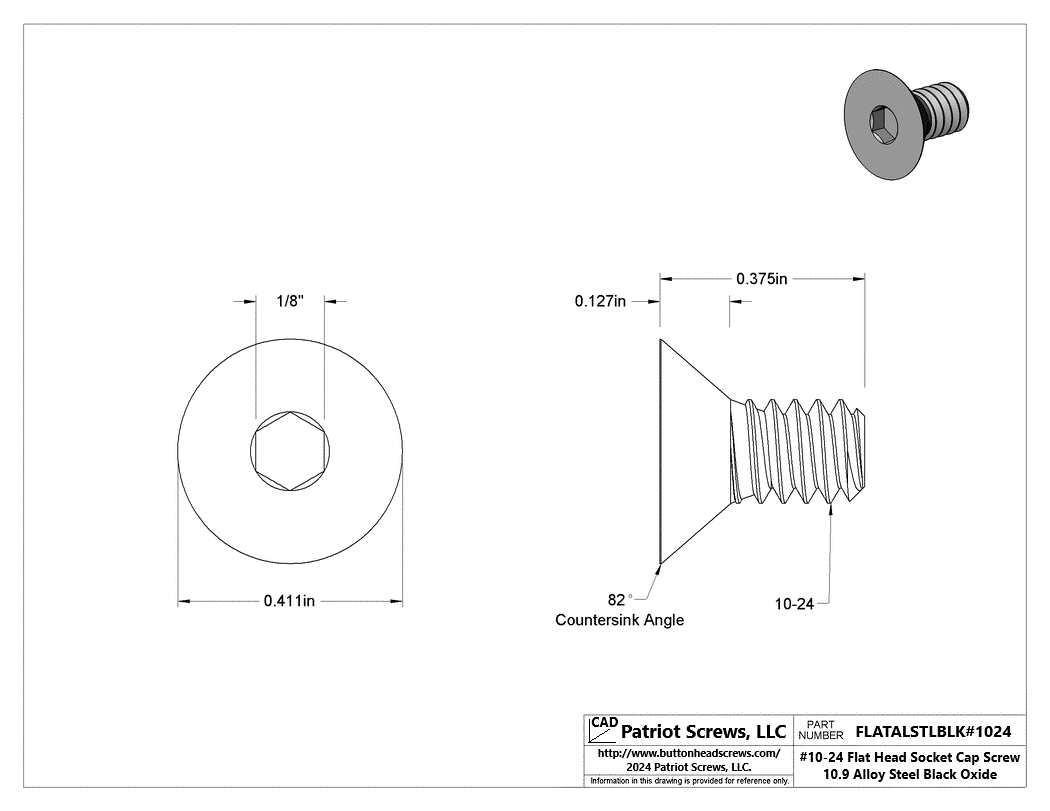 Flat Head Cap Screws - Durable & Reliable | Patriot Screws