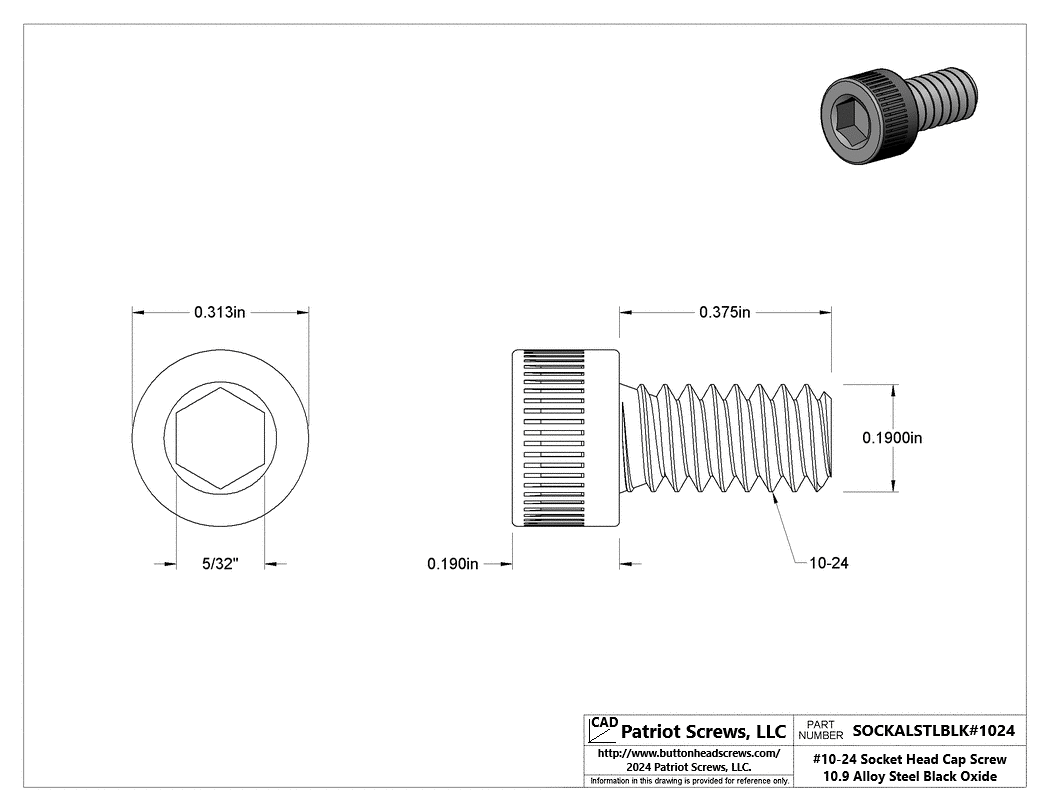 Socket Head Cap Screws - High Quality | Patriot Screws