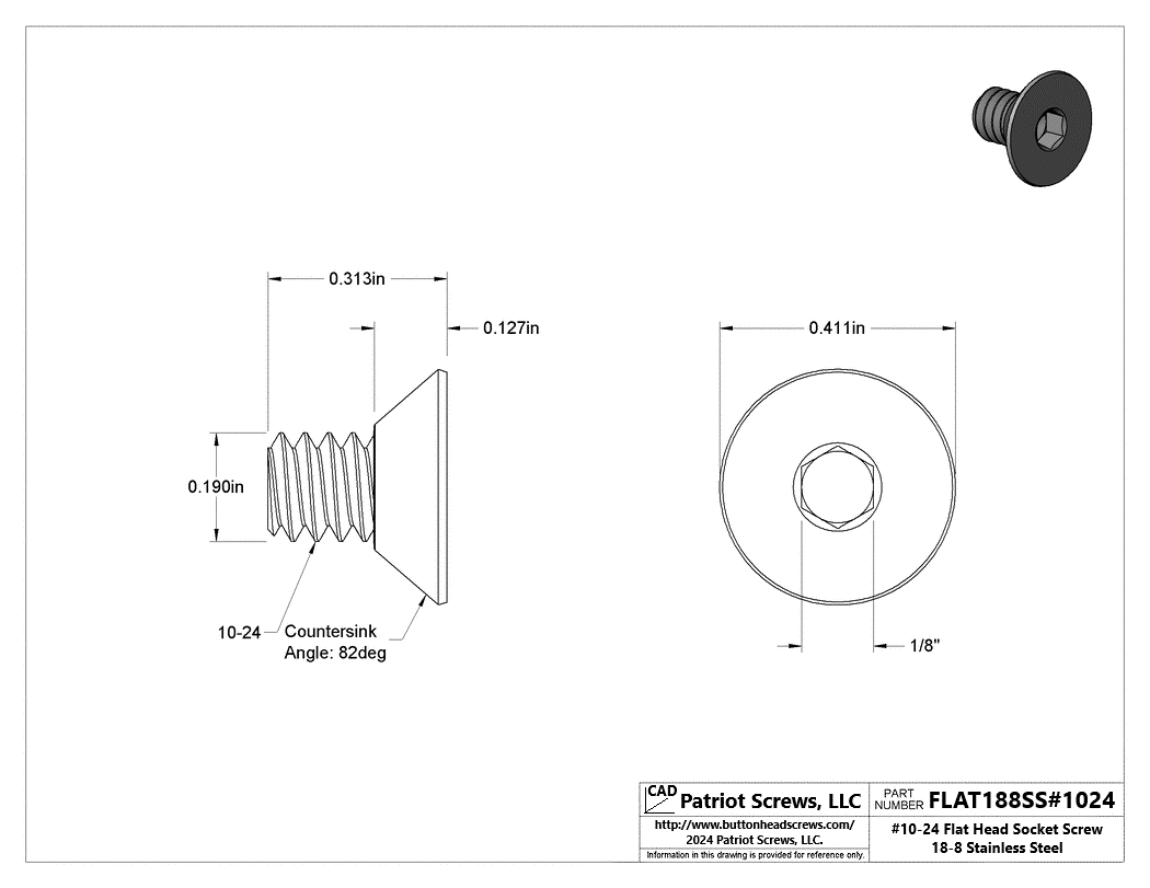 Flat Head Cap Screws - Durable & Reliable | Patriot Screws