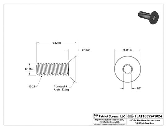 Flat Head Cap Screws - Durable & Reliable | Patriot Screws