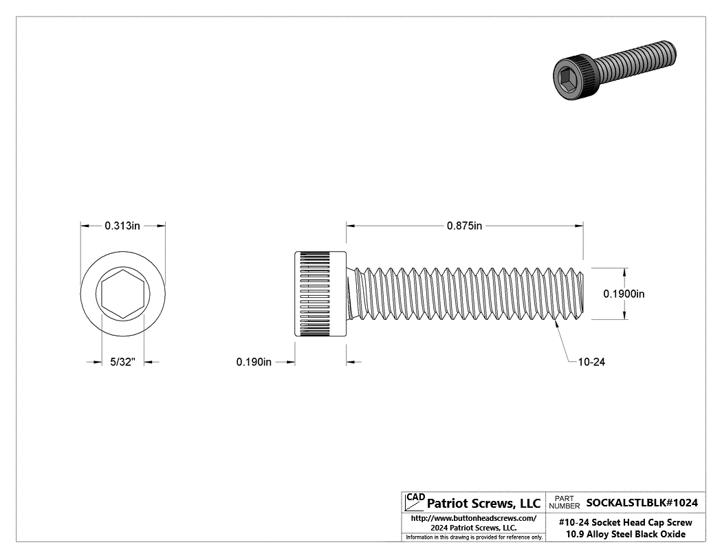 Socket Head Cap Screws - High Quality | Patriot Screws