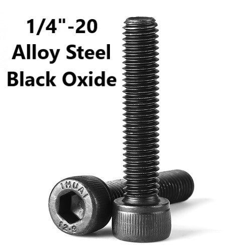 1/4”-20 Alloy Steel Black Oxide Socket Head Cap Screw