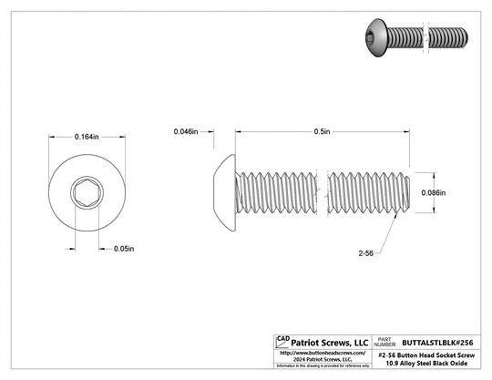 Button Head Socket Cap Screw - Durable & Reliable | Patriot Screws