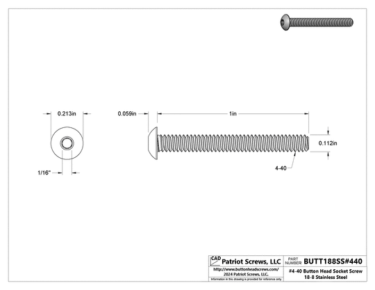 Button Head Socket Cap Screws | Durable & Reliable | Patriot Screws