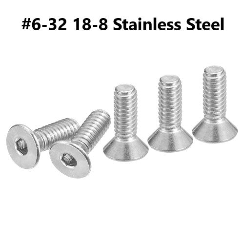 #6-32 18-8 Stainless Steel Flat Head Socket Cap Screw B