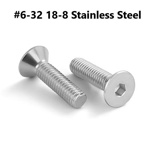 #6-32 18-8 Stainless Steel Flat Head Socket Cap Screw