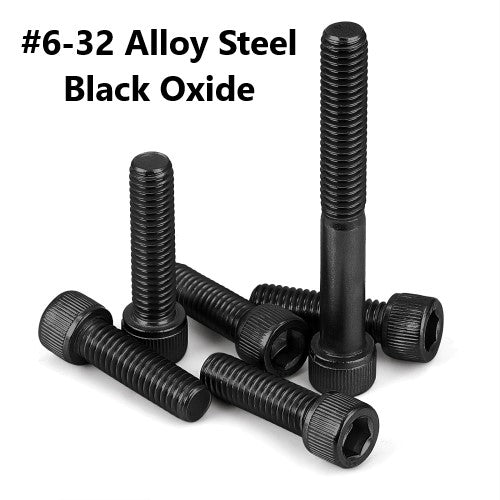 #6-32 Alloy Steel Socket Head Cap Screw Black Oxide