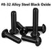 #8-32 Alloy Steel Black Oxide Button Head Socket Cap Screw 