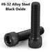 #8-32 Alloy Steel Black Oxide Socket Head Cap Screw