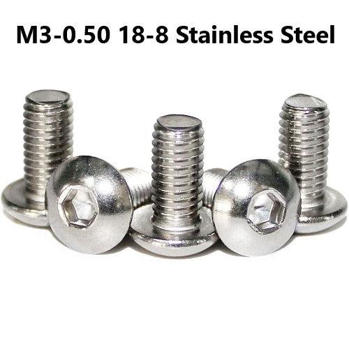 M3-0.50 12.9 Alloy Steel Black Oxide Button Head Cap Screw