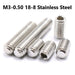 M3-0.50 18-8 Stainless Steel Cup Point Socket Set Screw