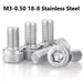 M3-0.50 18-8 Stainless Steel Socket Head Cap Screw