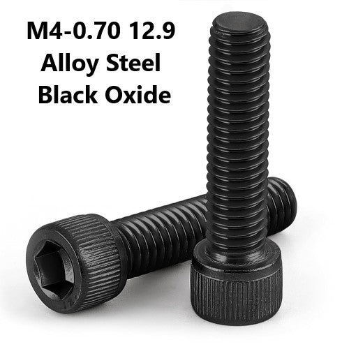 M4-0.70 12.9 Alloy Steel Black Oxide Socket Head Cap Screw