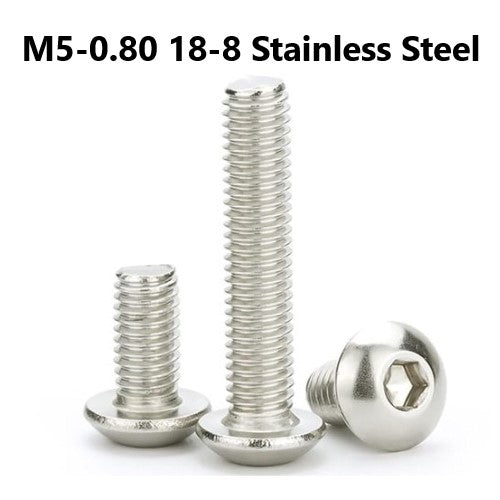 M5-0.80 18-8 Stainless Steel Button Head Socket Cap Screw