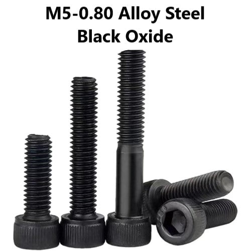 M5-0.80 Alloy Steel Black Oxide Socket Head Cap Screw